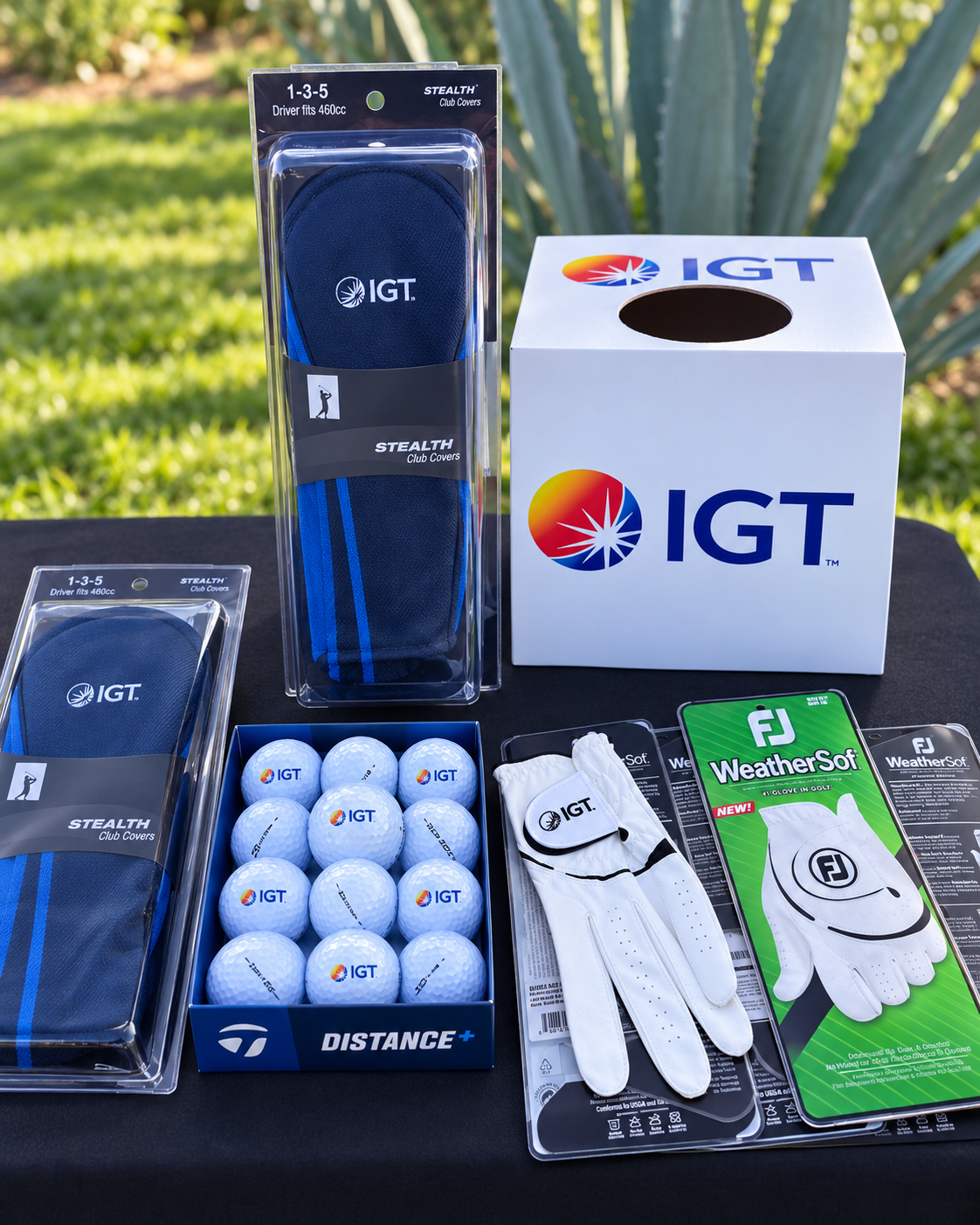 Selección de regalos personalizados para torneo de golf de IGT
