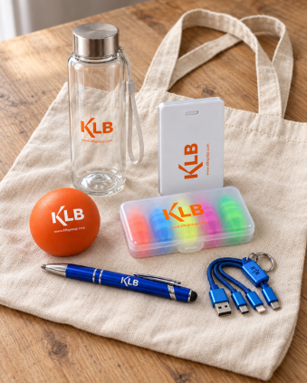 Selección de regalos corporativos personalizados para KLB