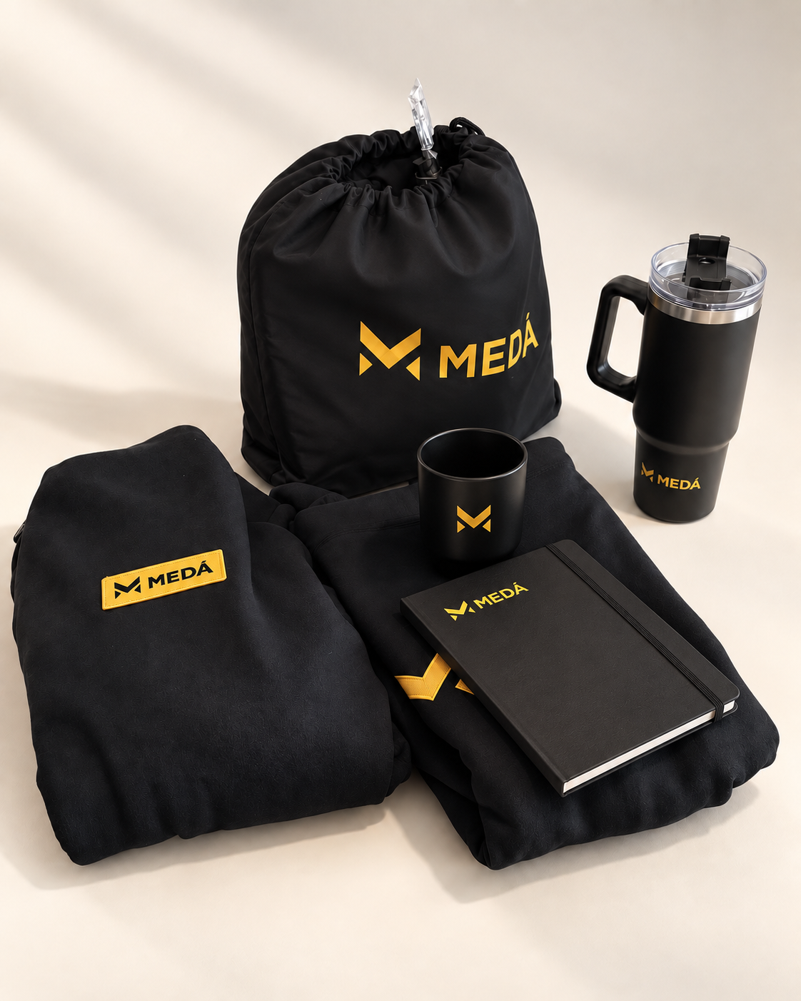 Kit de onboarding negro personalizado para Medá